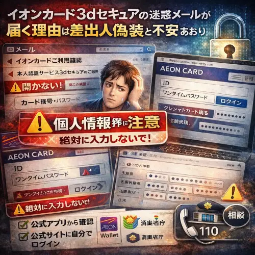 イオンカード3dセキュアに関する迷惑メールの本物と偽物の見分け方ガイド