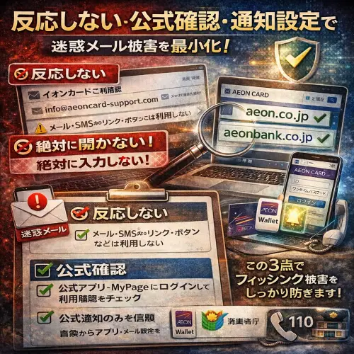 イオンカード3dセキュアに関する迷惑メールの本物と偽物の見分け方ガイド